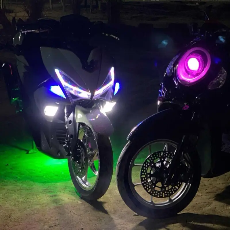 Paket lampu led kolong motor, lampu led 9 titik 6