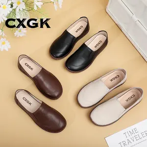 CXGK Sepatu Flat Wanita Slip On Sepatu Loafers Kantor Casual