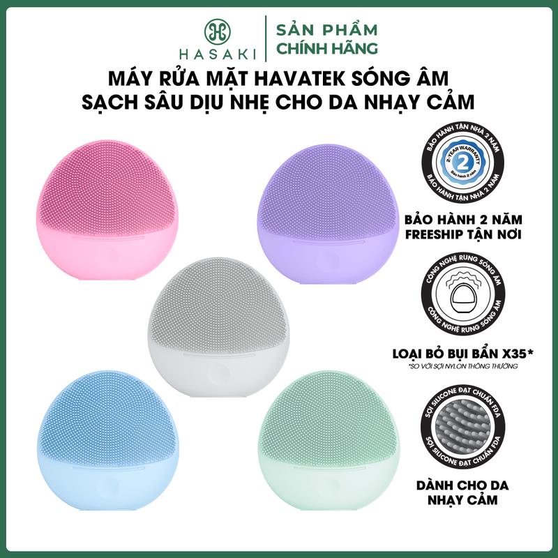 Máy Rửa Mặt Havatek Cho Da Nhạy Cảm Ultrasonic Facial Cleansing Brush | HASAKI…