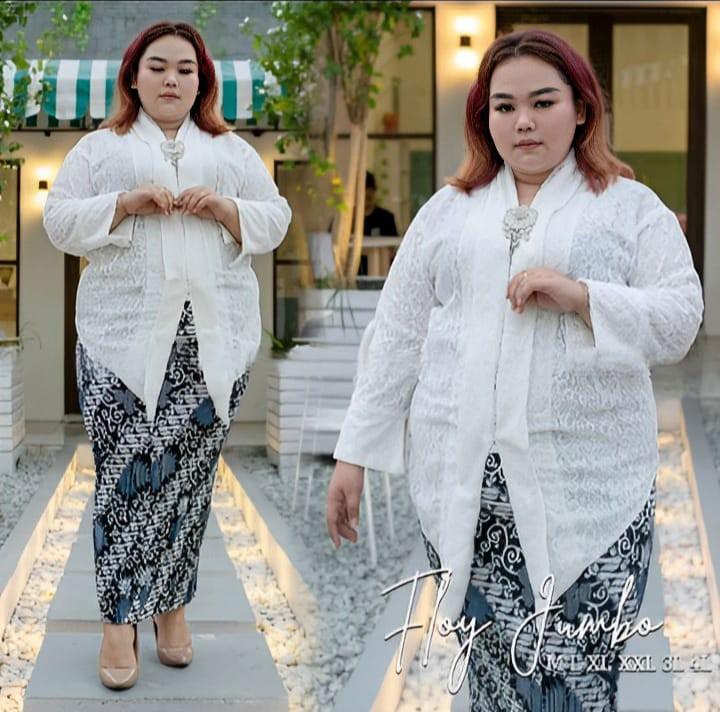 Product Introduction of Setelan Kebaya Jumbo Ld 130 Baju Kebaya kondangan Big Size Floy Brokat Lengan 7/8 9