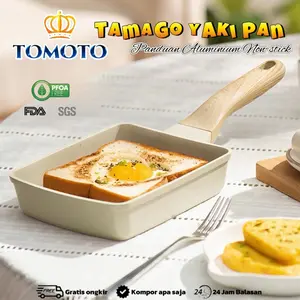 TOMOTO[COD]Cosy Tamagoyaki Panci Wajan Penggorengan Telur Anti Lengket Omelette 15*18CM/C-605
