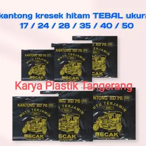 Kantong Plastik Hitam Uk 17, 24, 28, 35, 40