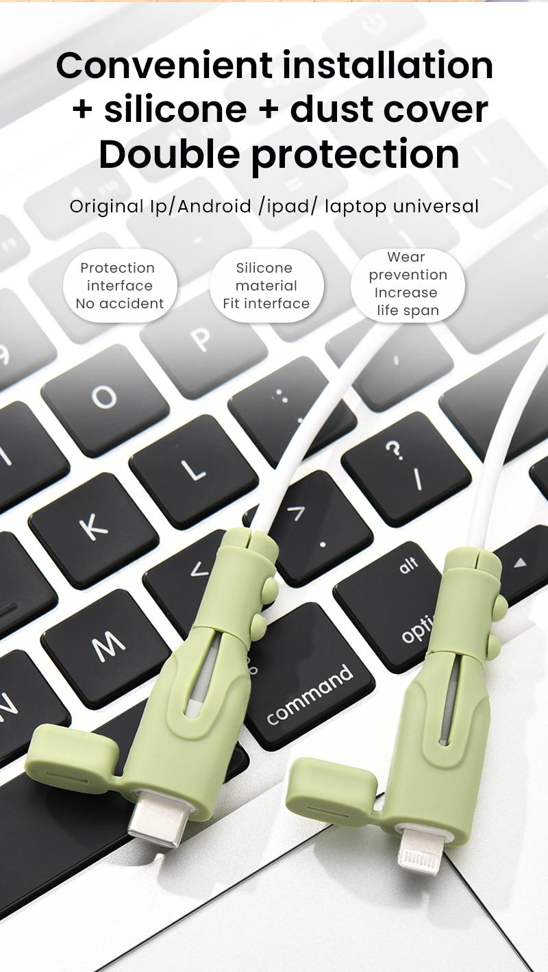 Product Introduction of [For Type-C][V10]KOSAD USB Type-C Soft Silicone Cable Protector New Upgrade Cord Protector charge  13 6