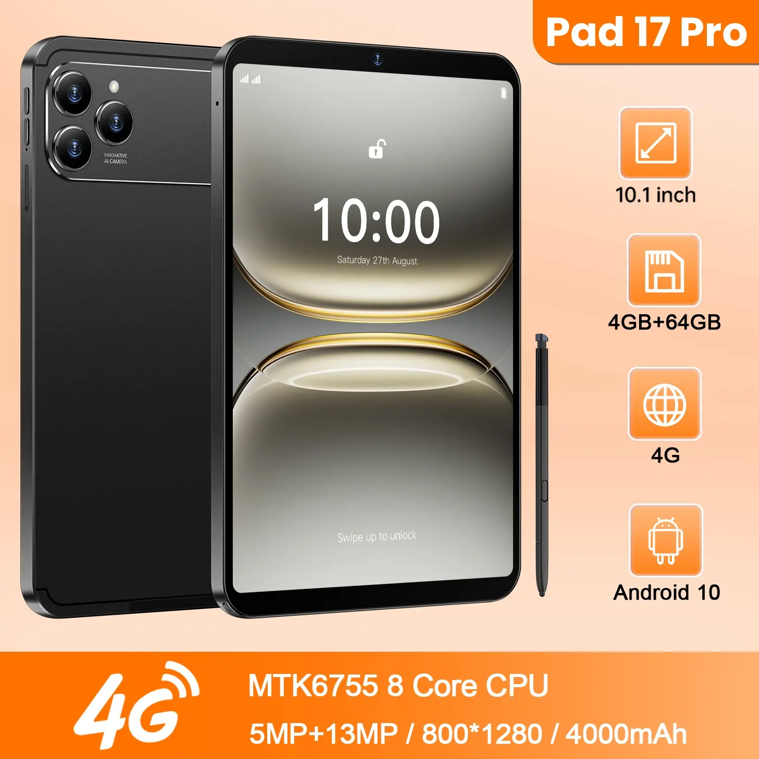 Pad 17 Pro Max Tablet - 10.1-inch Android 12 with 512GB storage Pad 17 Pro Max Tablet - 10.1-inch Android 12 with 512GB storage