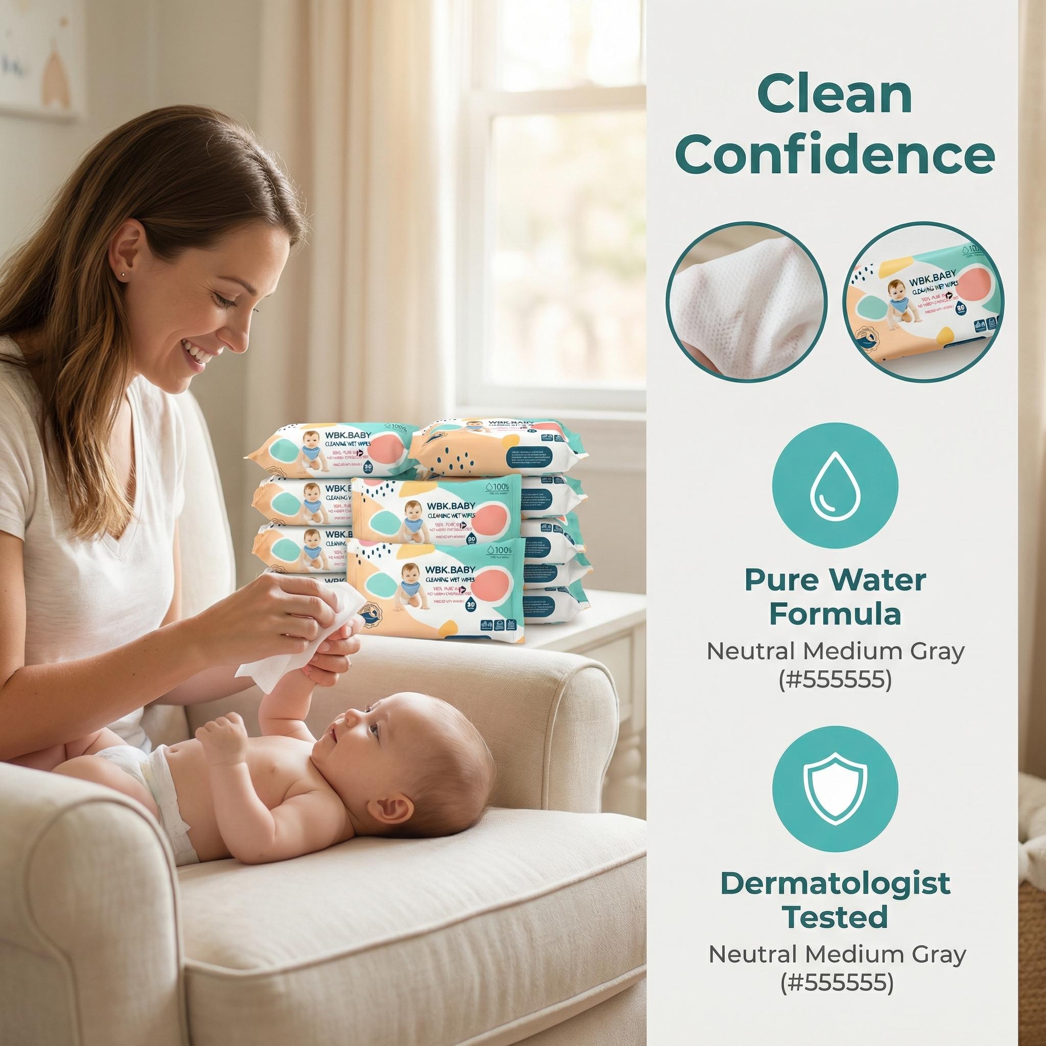 COD Tissu Basah 3 Pack Aman untuk Kulit Bayi Tanpa Alkohol dan Wangi Isi 80 Lembar 100% Pure Water Tissue Wipes Tisu Tidak Mengandung Pewangi Balita tisubaby kodomo