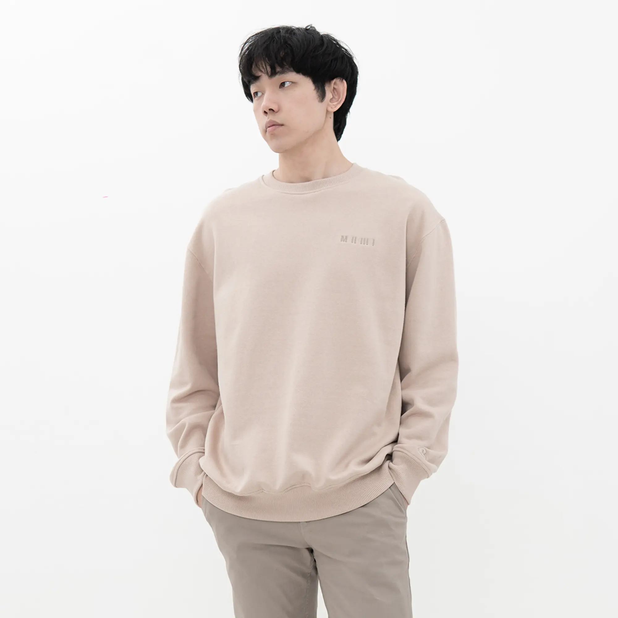M231 Sweater Crewneck Panjang Light Brown 2198A