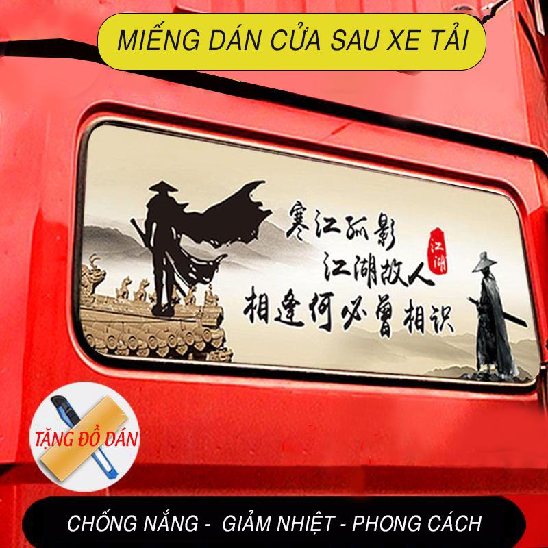 Miếng dán kính sau xe tải phim cách nhiệt chống nắng ô tô kích thước 115cm x 45cm tặng bộ phụ kiện dễ thi công tiết kiệm chi phí phong cách sinh động