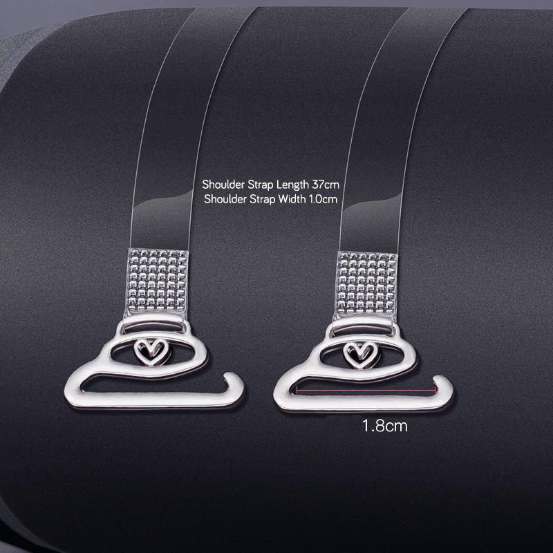 Dây Áo Ngực Trong Suốt, Phụ Kiện Áo Ngực Silicon, Dây Đeo Vai Áo Ngực, Móc Có Thể Điều Chỉnh Dành Cho Phụ Nữ, Dây Đeo Vô Hình 1 Cặp, Thích Hợp Cho Mùa Hè 1
