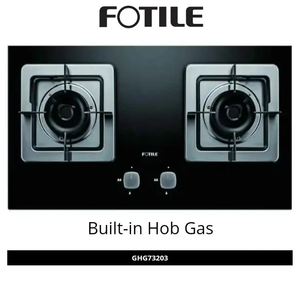 FOTILE Kompor Tanam Gas 2 Tungku/Built-In Hob Gas type GHG73203 Free Baterai Free Installasi