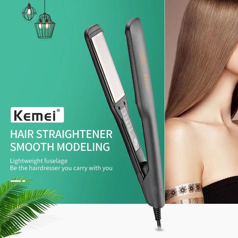 Kemei KM-2518 Flat Iron Professional Performance Hair Styler Ceramic Hair Straightener Temperature Control 2