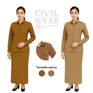 Civil Wear Setelan Seragam Rok PNS Wanita Lengan Panjang Baju Dinas Pemda Civil Wear Nyaman & Profesional