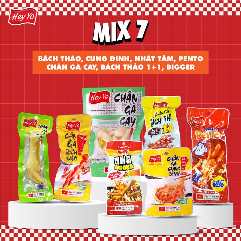 COMBO Mix 7 vị chân gà - Hey Yo Foods Thơm ngon