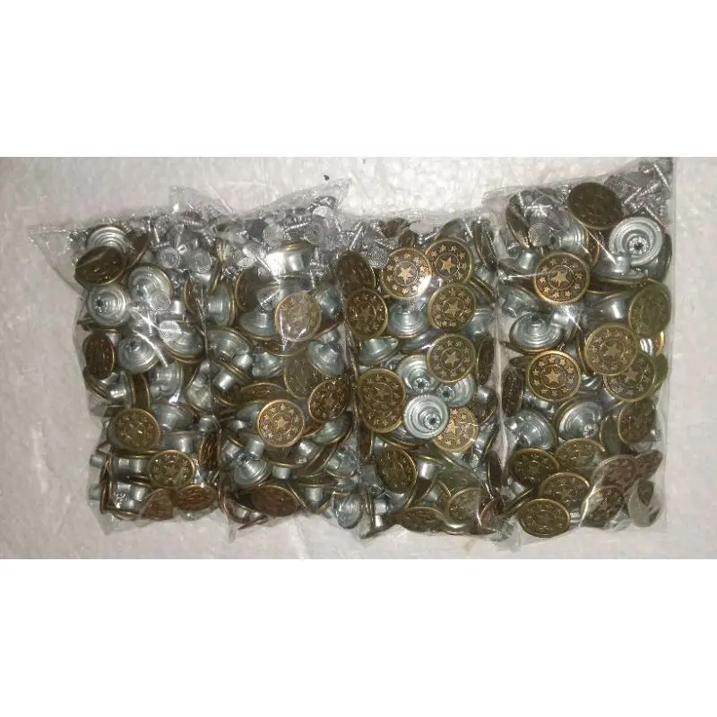 kancing celana jeans 50 pcs, kancing lepies, kancing kebutuhan alat menjahit, kancing ketok