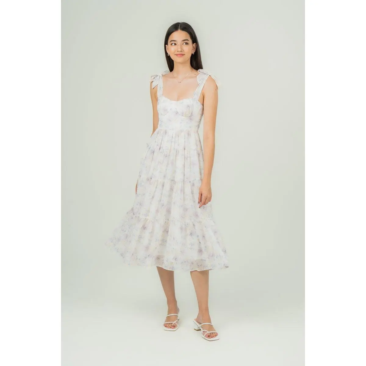 Flynn Dress in Cream Floral