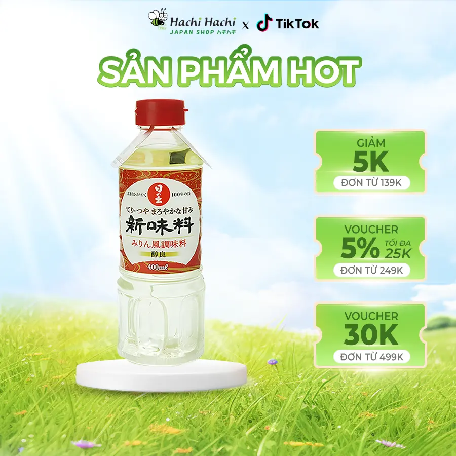 Mirin ướp vị ngọt tự nhiên Hinode 400ml - Hachi Hachi Japan Shop