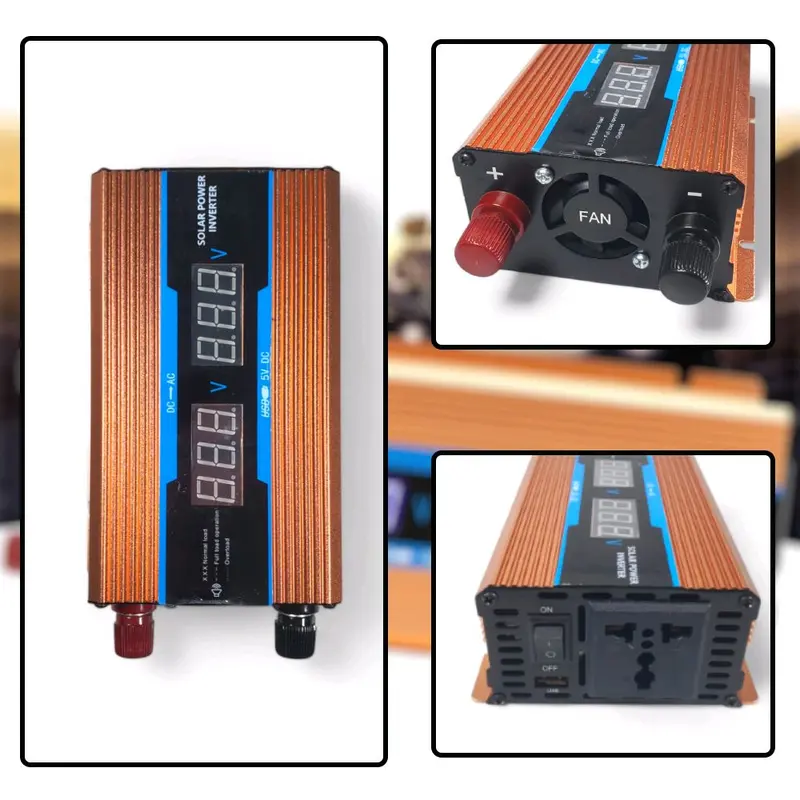 Carmaer Car Power Inverter DC 12V to AC 220V with LED Display 500W 1