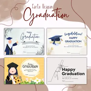 NEW Greeting Card GRADUATION - Gift Card - Kartu Ucapan Wisuda - Aesthetic - Kartu Ucapan Graduation - Kartu Wisuda - Kartu Graduation -
