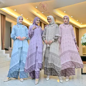 Set Three In one Noor - Series bahan Voal printing