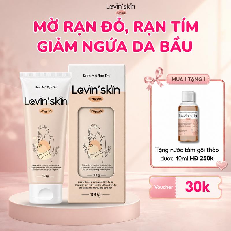 Kem Rạn Da Cho Mẹ Bầu LOVIN'SKIN Mama Giúp Hỗ Trợ Cải Thiện Rạn Da, Thâm Da, Dịu Ngứa, Dưỡng Ẩm