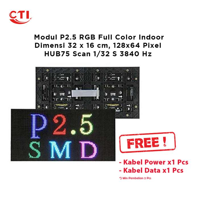 Jual Panel Module LED P2.5 Running Text SMD RGB Full Color Display ...