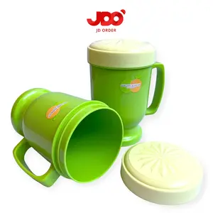 Cangkir Plastik Mug Tutup Air Minum MOKT-7027 Golden Sunkist Hijau - Minuman, Kitchenware