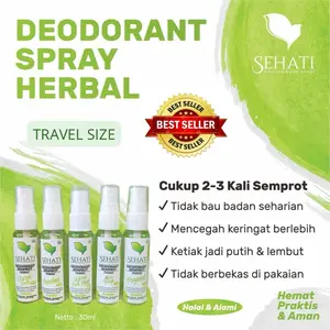DEODORANT SPRAY HERBAL SEHATI 30 ML Bau Ketiak Tawas
