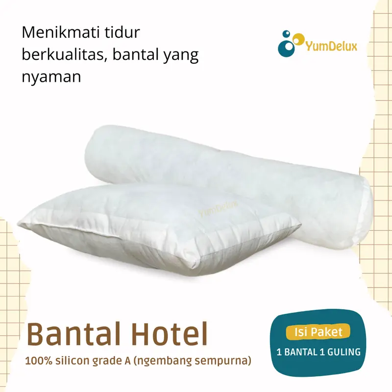 Bantal Guling Hotel - Paket Hemat 1 Set Bantal Guling - Menggunakan Isian Full Silikon 0