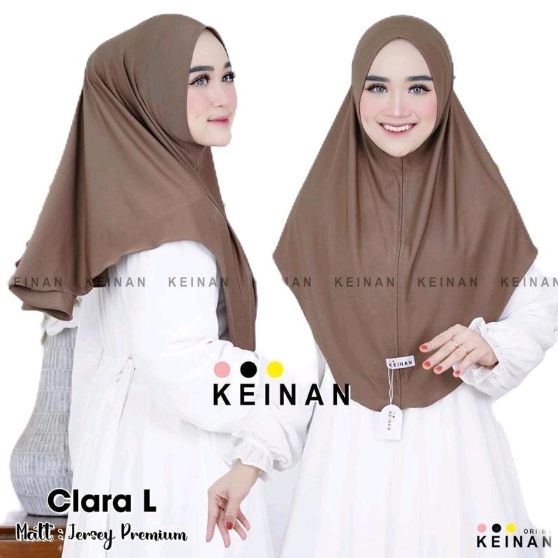 Kienan CLARA hijab pastel L ped malay Instan Kerudung 1
