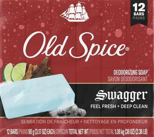 Old Spice Bar Soap for Men, Swagger Scent, 3.17 Ounce (12 Bars)