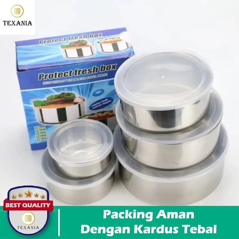 FRESH BOX RANTANG SUSUN STAINLESS / RANTANG 5 SUSUN STAINLESS (FREE BUBLE WRAP) Rantang susun paling 5