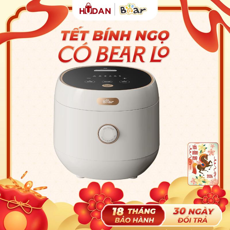 Nồi cơm điện BEAR 1.2L SB-NC30B Tiếng Việt 2-5 Người Ăn 6 Chức Năng Nấu Đa Dạng - Tráng Men Sứ BH 18 tháng