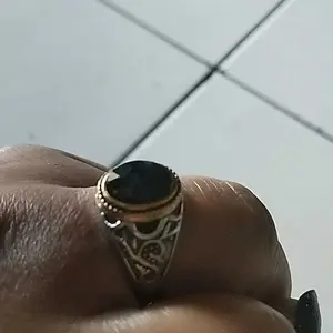 Cincin Pria Warna Putih Silver Diamond Ruby King Saphire