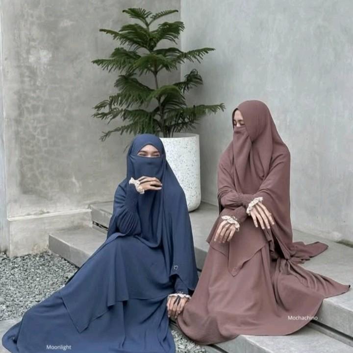 Abaya Zulfia series premium by Mahira Menggunakan Bahan airflow inport premium Tersedia FO dan Basic Non Pad 6