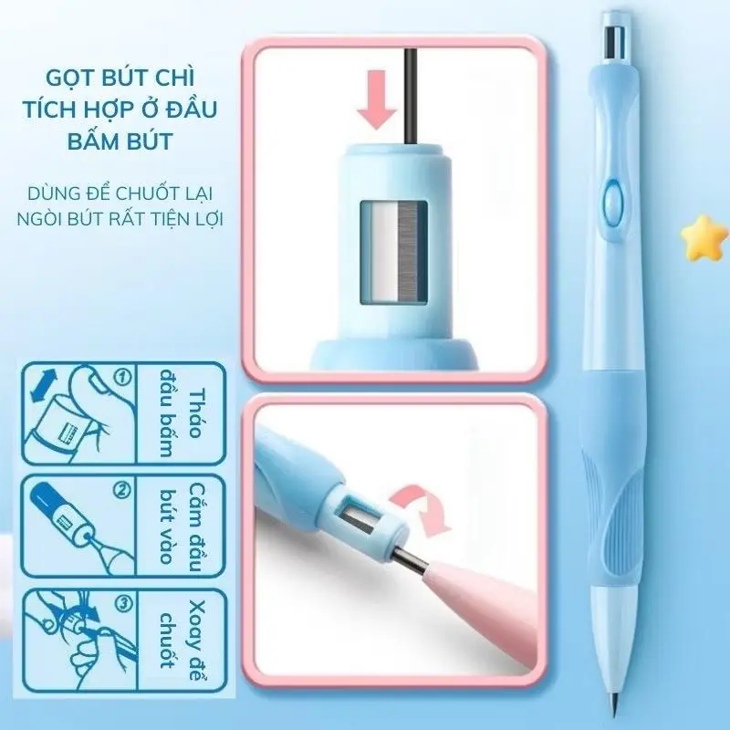 Bút chì cao cấp cho bé luyện viết chữ đẹp 2.0mm. Độ bền và chất lượng cải tiến 3