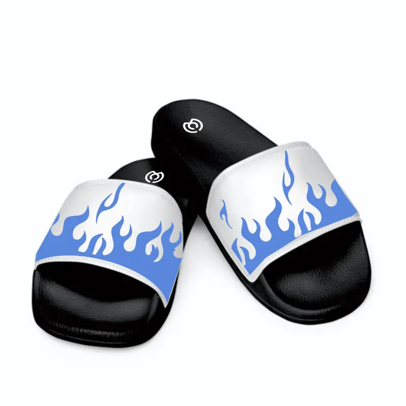 DRS - Terbaru Sandal Slop Slip On Slide API Black Sendal Pria Wanita Dewasa Casual Size 38-43 6