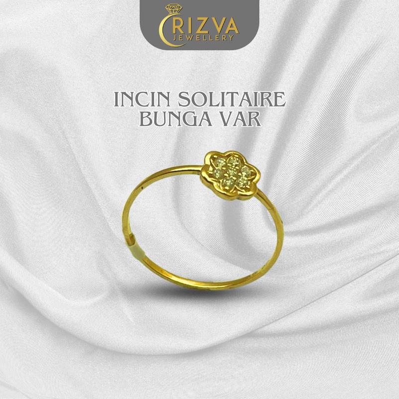 Cincin Solitaire Bunga Var Rizva Jewellry Rose Gold 8K 4