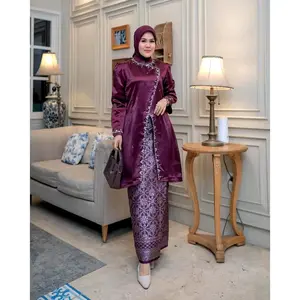 kebaya kurung melayu lily/kebaya kurung payet mutiara/kebaya kurung rok songket/kebaya kurung premium Wanita Baju Dress Panjang Atasan