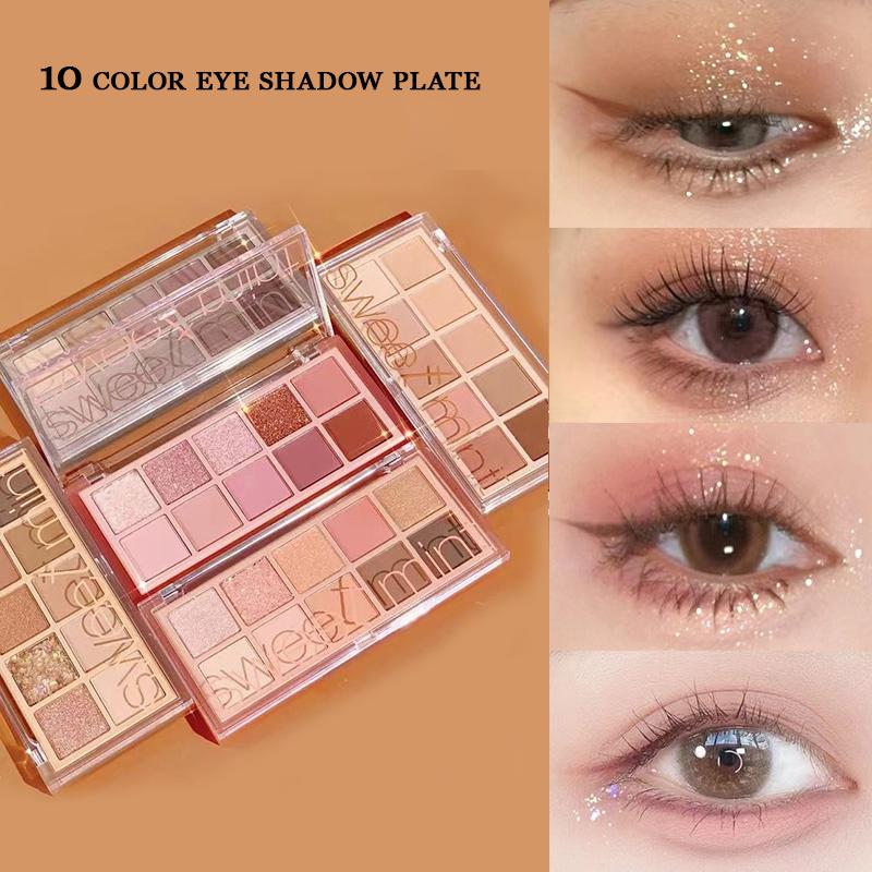  Bảng Phấn Mắt 10 Màu Bạc Hà Ngọt Ngào Lì Và Không Thấm Nước Mịn Màng Và Đầy Màu Sắc Thích Hợp Để Trang Điểm Phấn Mắt Phấn Mắt 