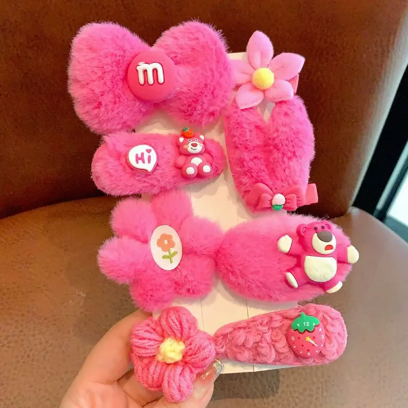 Jepit Rambut Lotso - Jepit Rambut Bulu Korea - Jepit Rambut Anak/Remaja Aksesoris Rambut Murah 2