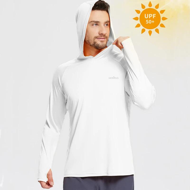 Product Introduction of Sun Protection T-Shirts Mens Long Sleeve Hoodie Casual UV-Proof T-Shirts Breathable Lightweight Quick Dry T shirts Male 4