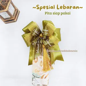 READY STOCK RANGKAIAN PITA LEBARAN 2026 BONUS HANG TAG Parsel lebaran ketupat hampers idul fitri box kado hijau merah murah