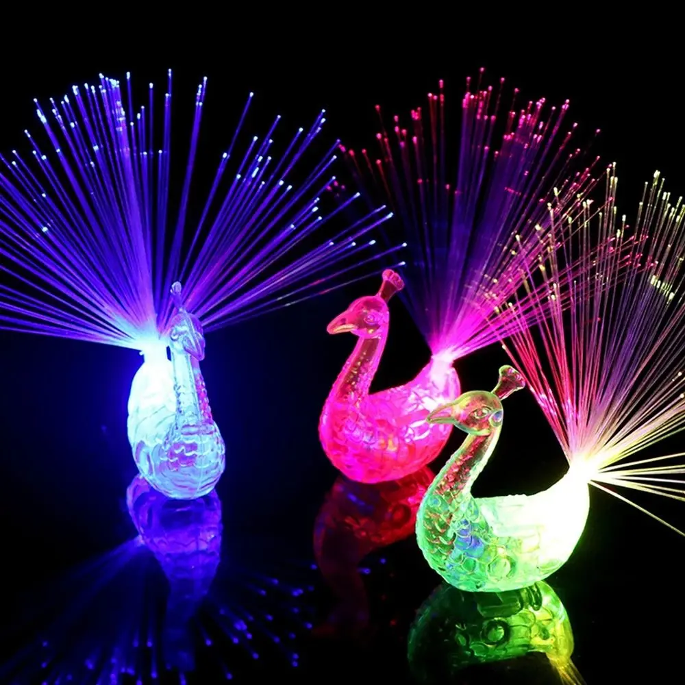 Đèn Sợi Quang Nhiều Màu, Đồ Dùng Tiệc Giáng Sinh, Trang Trí Nhà Cửa, Đèn Flash Con Công Phát Sáng, Đồ Chơi Phát Sáng, Đèn LED