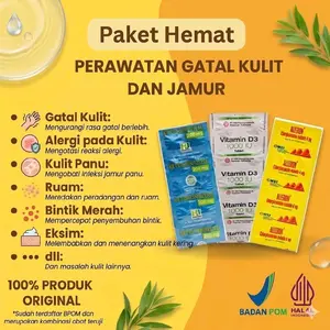 SUPLEMEN GATAL KULIT JAMUR EKSIM KERING EKSIM BASAH KURAP KUDIS SCABIES ALERGI GATAL MENAHUN