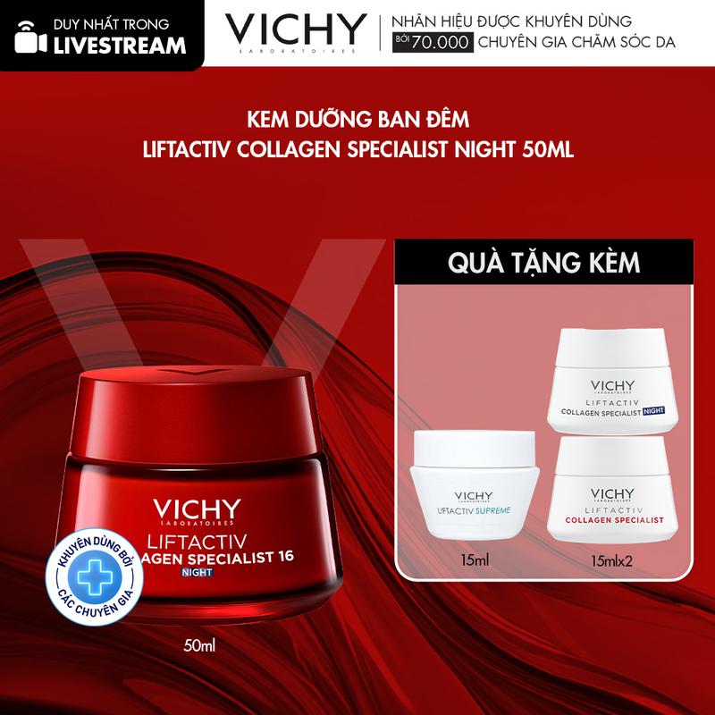   VICHY  KEM DƯỠNG BAN ĐÊM LIFTACTIV COLLAGEN SPECIALIST NIGHT 50ML 