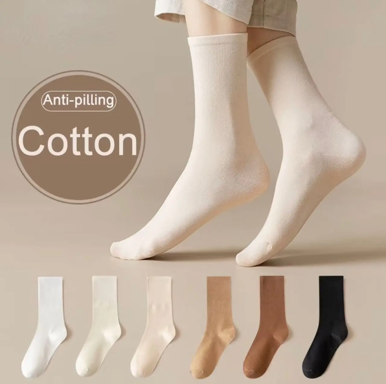 [BIG SALES] 1 Pair Stokin Wanita, kasual, gaya ringkas, Free size, serba guna, Calf socks, fashion socks for women READY STOCK & FAST SHIPPING