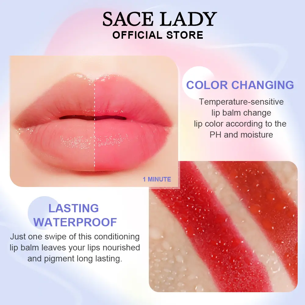 [COD] Son Môi SACE LADY Đổi Màu Chống Dính Lâu Trôi Không Thấm Nước Cosmetic 3.3g | BigBuy360 - bigbuy360.vn