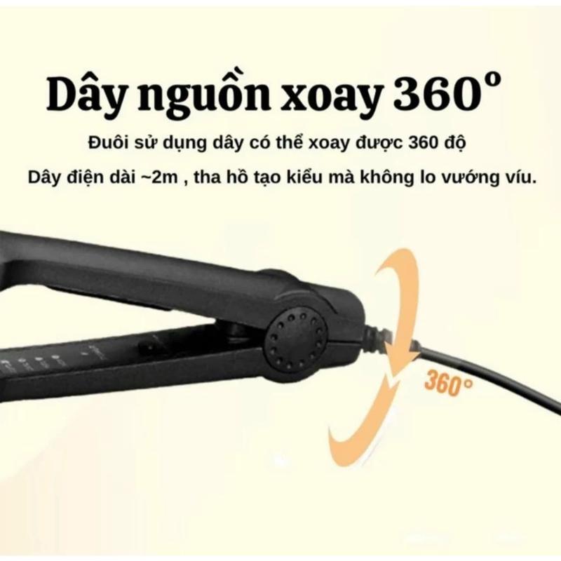 Máy dập xù bấm tóc phồng chân tóc loại tốt 2 in 1 ̣̂ ̂̀ ̛̣ ̂ kéo duỗi cao cấp 5 mức nhiệt bảo hành 24 tháng Nữ Women 7
