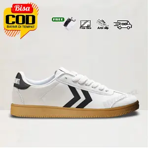 Sepatu Snekers Casual Sport Sam-ba [ FREE KAOS KAKI ] Sepatu Putih Hitam Pria Wanita Gum Sneakers Unisex Sepatu Kerja Kasual Fashion Hitam Black