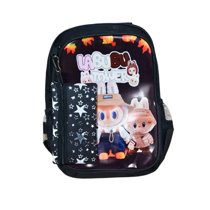 Tas ransel labubu anak TK/SD / Tas sekolah anak karakter free dompet boneka Fashion r ansel 1