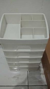 Product Review of Rak Kosmetik 5 Susun Laci Tarik Organizer Meja Rias Kamar Storage Serbaguna Plastik Putih Aesthetic Bagus from c**6 1